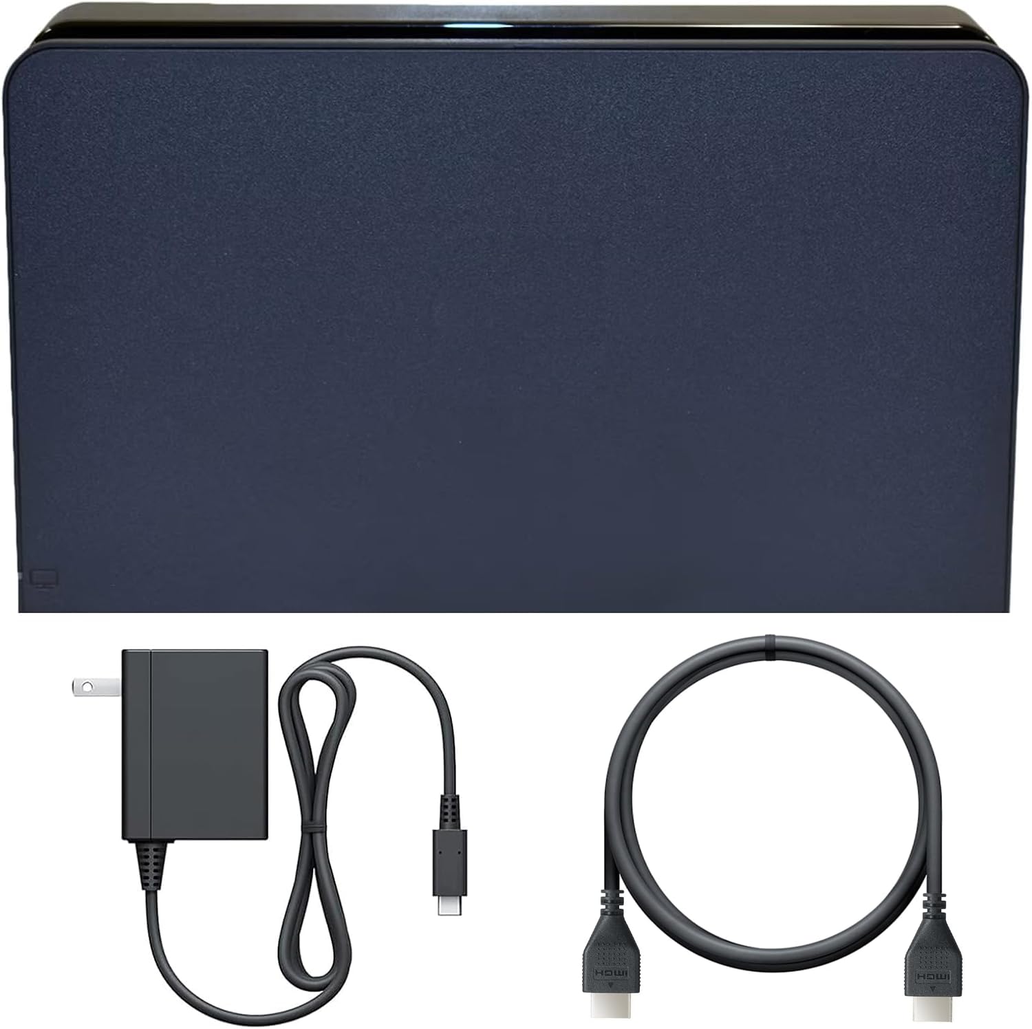 TV Dock Station for Switch and OLED - 3 in 1 Replacement TV Base Docking Station Set with Original IC Module, Ethernet LAN Port, Charger, HDMI Cable Accessories- Not for Switch 2