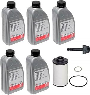 DSG Service Kit 6 Speed Dual Clutch Transmission Fluid + Filter + Seals FEBI for VW & for AUDI Select Models