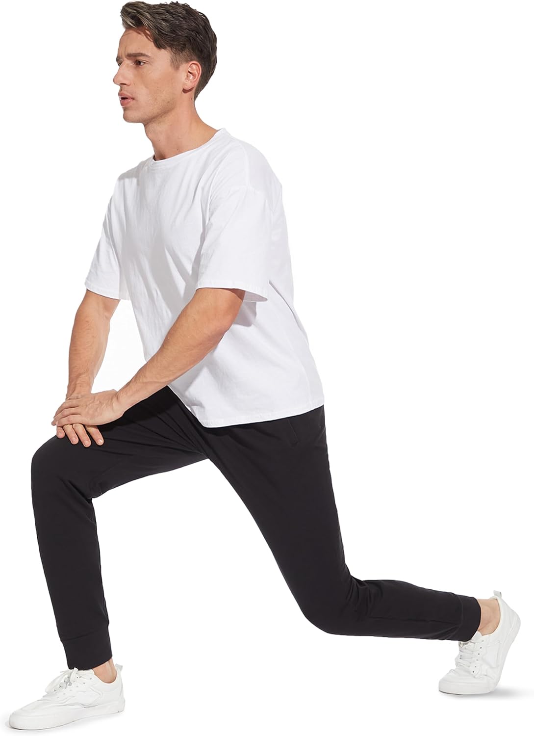 SEVEGO Men's 32"/34"/36"/38" Tall Inseam Lightweight Cotton Joggers Extra Long Sweatpants Athletic with Zipper Pockets - Image 7