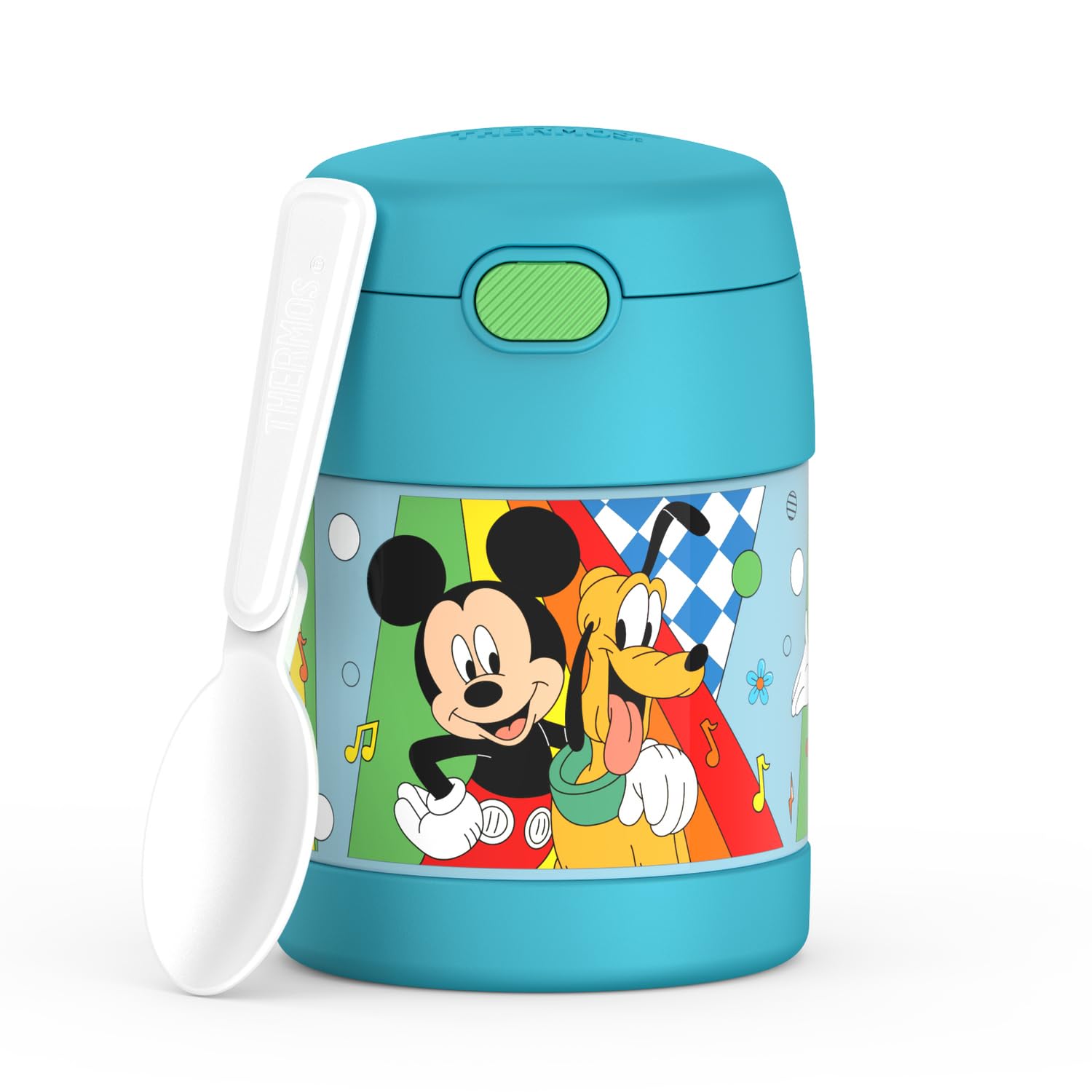 Thermos FUNTAINER 10 Ounce Stainless Steel Vacuum Insulated Kids Food Jar with Spoon, Preschool Mickey