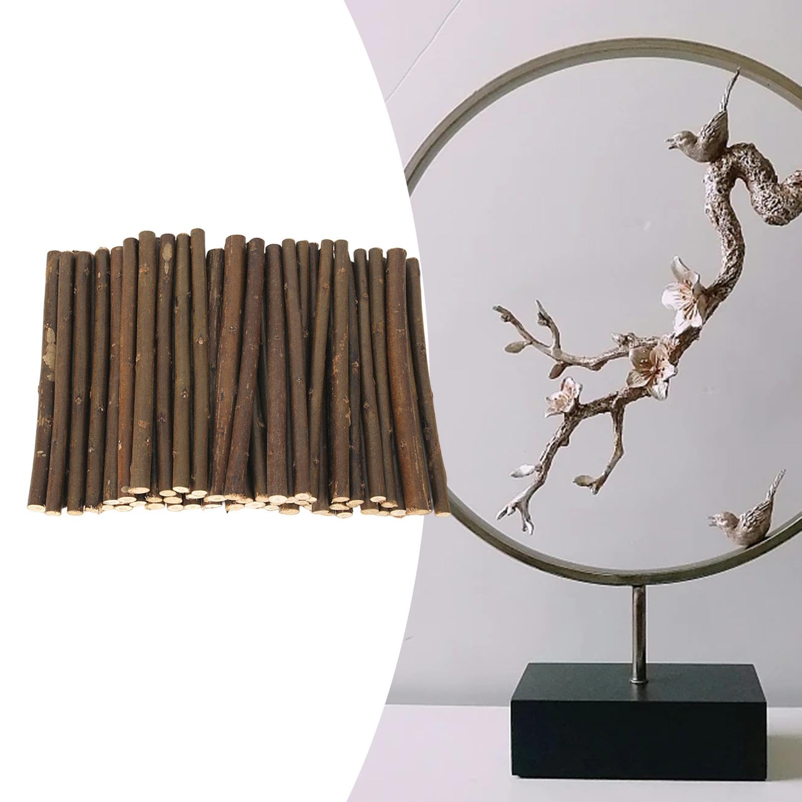 Amazon|TISHITA 50 個の木製小枝クラフト小枝装飾品素朴なカード作成 Amazon|TISHITA 50 個の木製小枝クラフト小枝装飾品素朴なカード作成