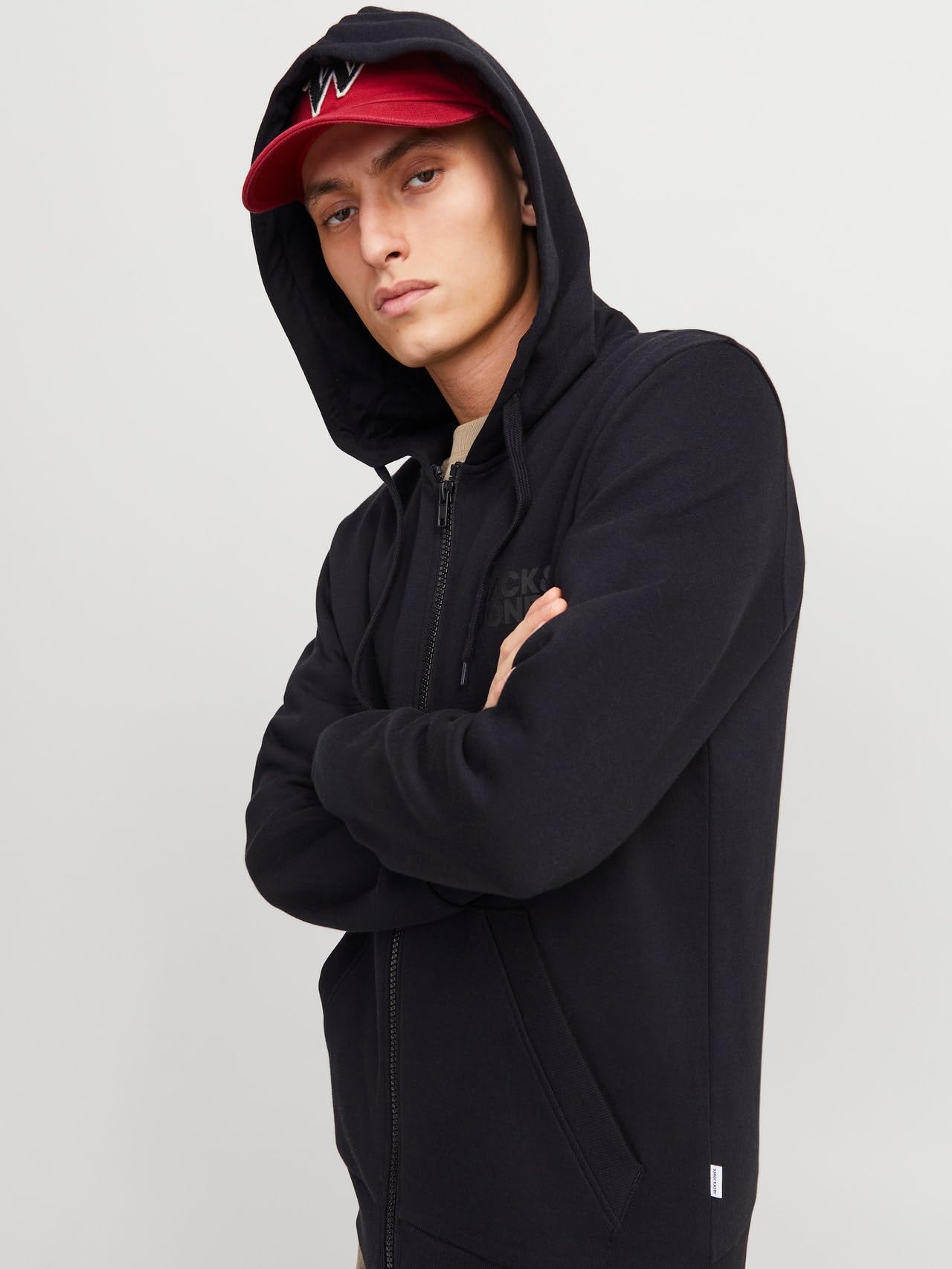 Jack & Jones Herren Jjecorp Logo Sweat Zip Hood Jjecorp Logo Sweat Zip Hood (1er Pack)