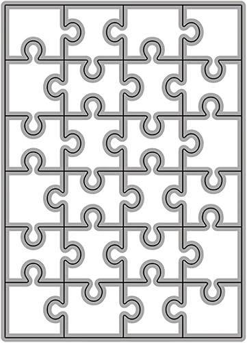 Miniatura 8 de hinana Marco rectangular de rompecabezas troquelados de metal, plantillas de corte de fondo de rompecabezas rectangulares para manualidades, álbumes