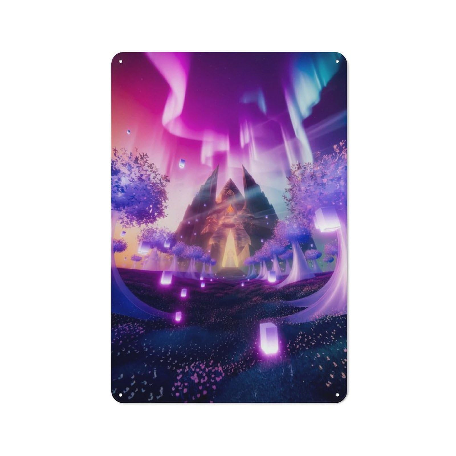 Junmoney Enchanted Dreamscape Retro-Style Tin Sign 30X20cm For Dining Room Or Kitchen, For Kitchen Wall Decor Lovers