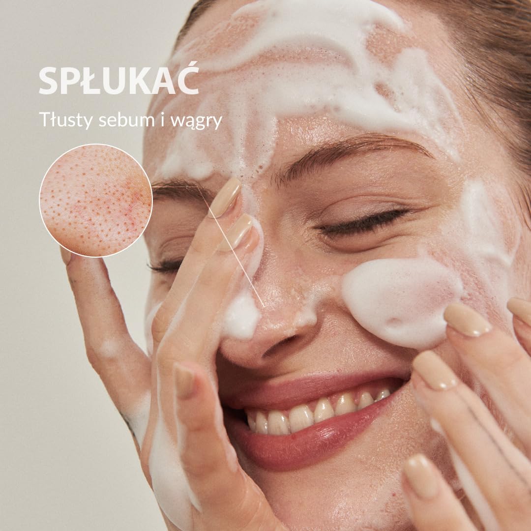 MIZON] RICE REAL CLEANSING FOAM (150 ml), koreańska pielęgnacja skóry – Delikatny złuszczający płyn do mycia twarzy z ekstraktem z ryżu, promienna skóra, oczyszcza pory i wygładza cerę, dla tłustych i