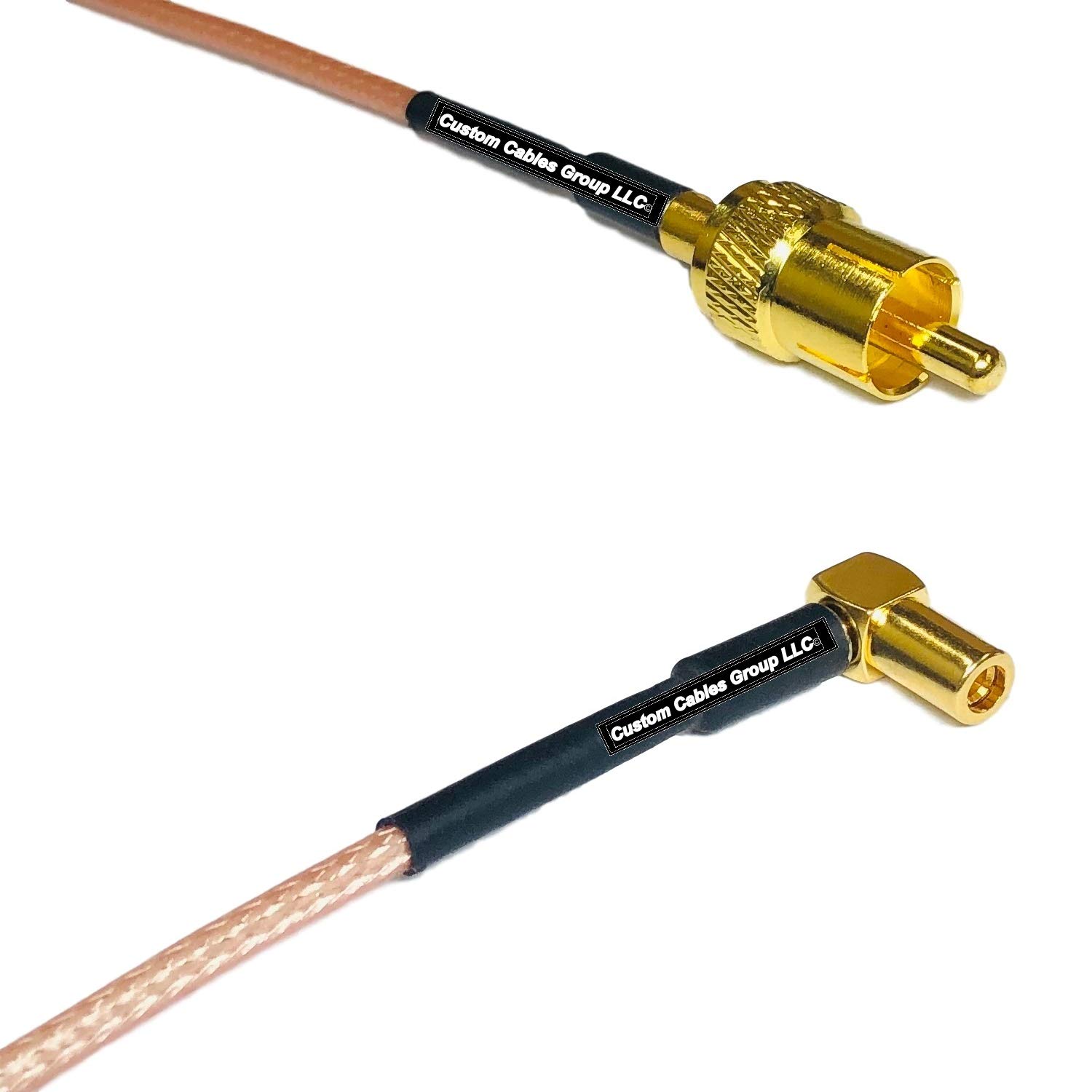 0.5 feet RG316 RCA Male to SSMB Angle Female RF Pigtail Coaxial Cable