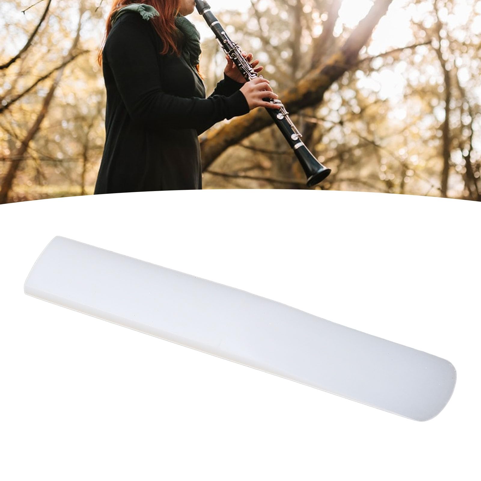 Ance per Clarinetto da 5 Pezzi, Ance in Resina per Clarinetto in Sib Forza Tradizionale 2,5 Ance Punta più Sottile per Pratica e Performance (WHITE)