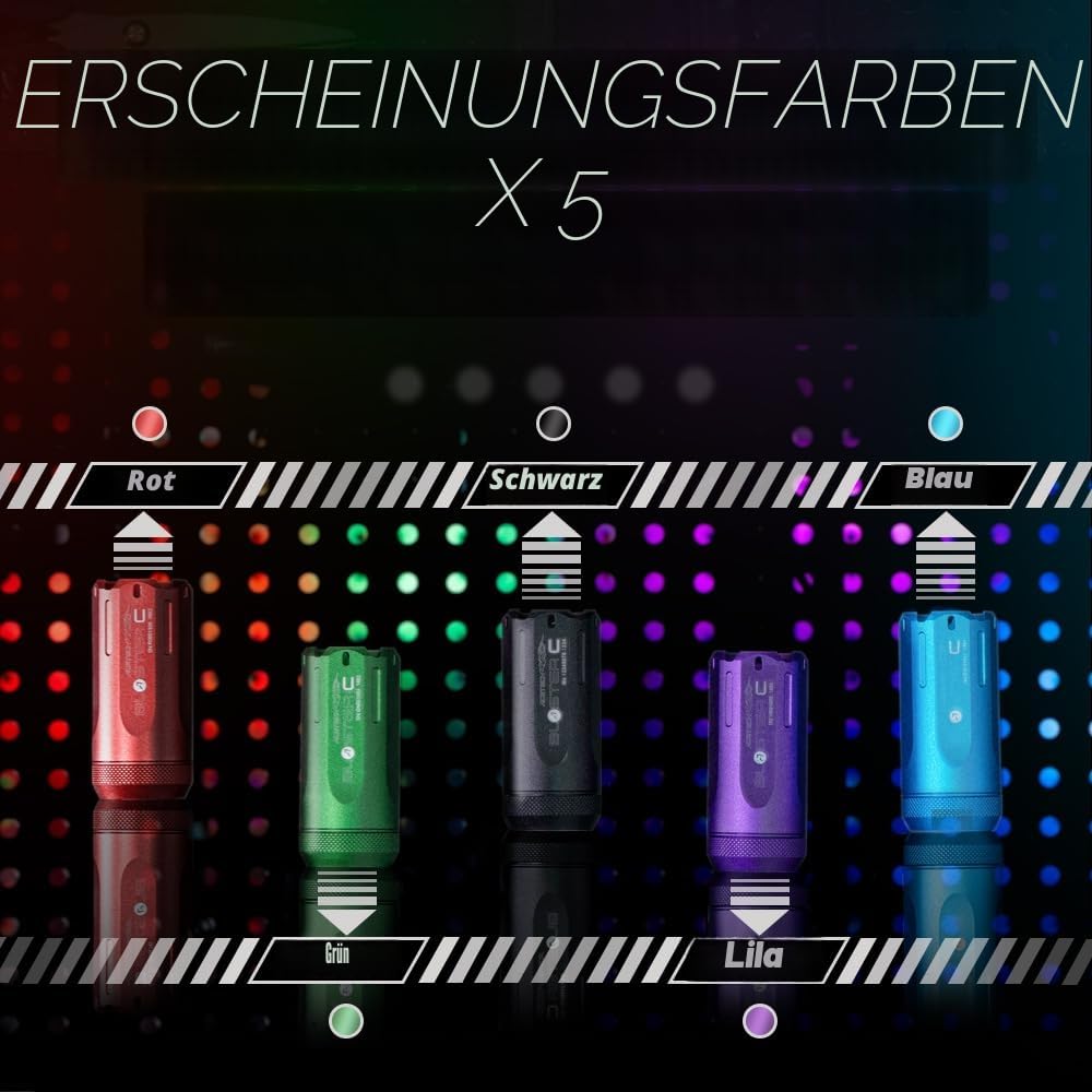 ACETECH Tracer Blaster C Einheit für Airsoft-Spiel, MuzzleFlash, mit Gewinde M14 CCW oder M11 CW, anwendbar auf grüne Tracer-Kugeln