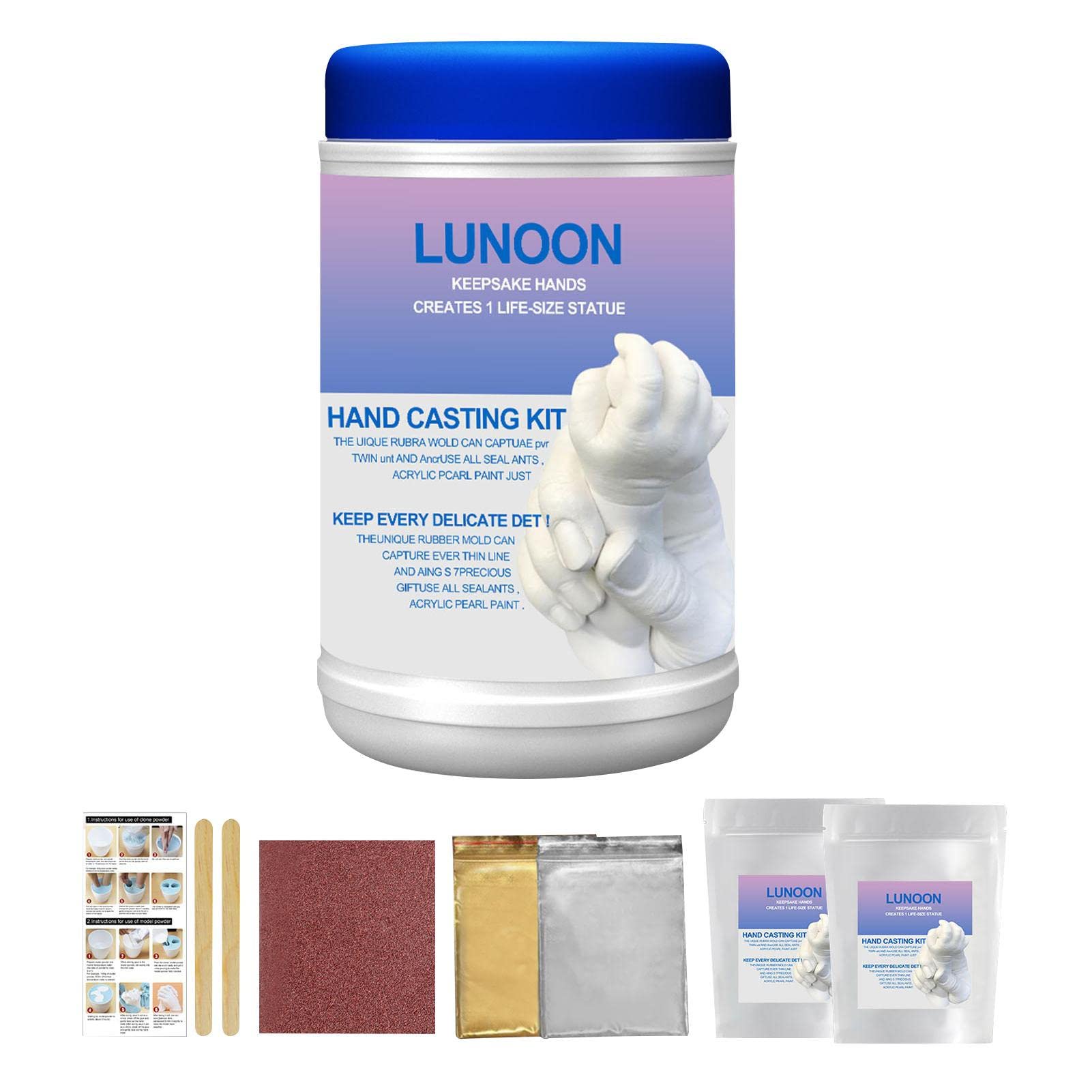 Kit De Moldes - Kit De Moldeador De Manos | Recuerdos Para Adultos Modelo De Mano, Escultura Art Déco | Kit Para Figuras De Manos Para Parejas Y Familias Kit De Moldeo A Mano