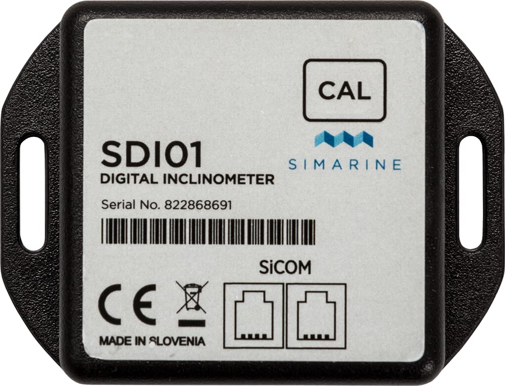 SimarineHigh-Resolution Digital Inclinometer for Boats, Campervans, Motorhomes, Caravans & RVs, Simple Plug & Play Device, Compatible with Simarine PICO Battery Monitor and VIA Control Panel
