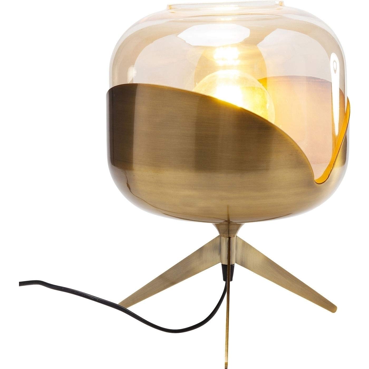 Kare Design lampada da tavolo Golden Goblet Ball, oro/vetro, stile moderno elegante, anni 60, per comodino, illuminazione soggiorno, sala d`attesa, 35x27x27 cm, lampadina non inclusa