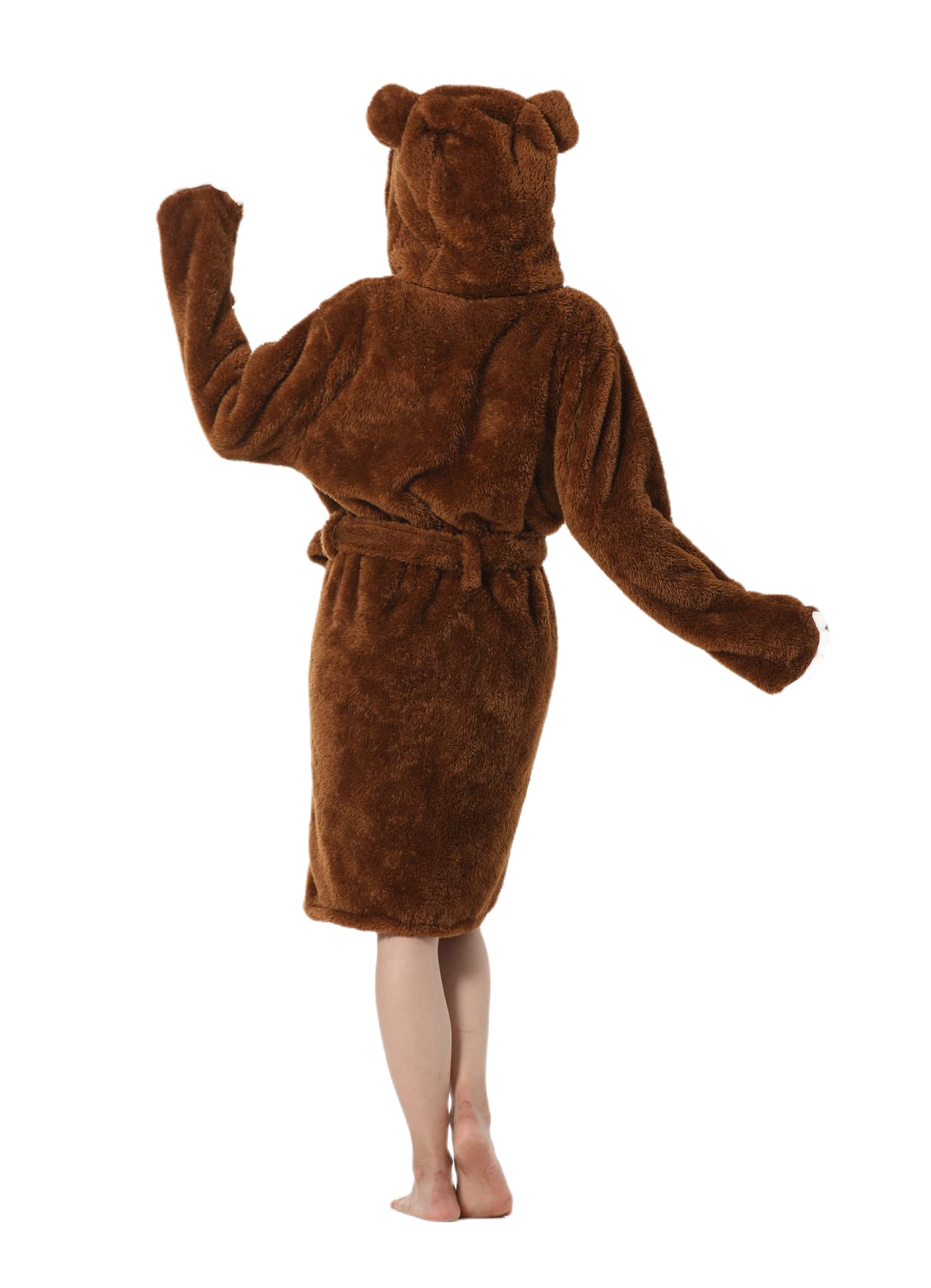 ATOZ Peignoir Doux Femme Animaux de Dessin Animé Flanelle Pyjama Robe Bain