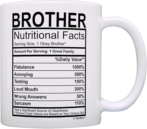 Miniatura 10 de ThisWear Brother Cup Brother - Juego de tazas de café de cerámica de 15 onzas, regalos para hermanos grandes, regalos para hermanos grandes
