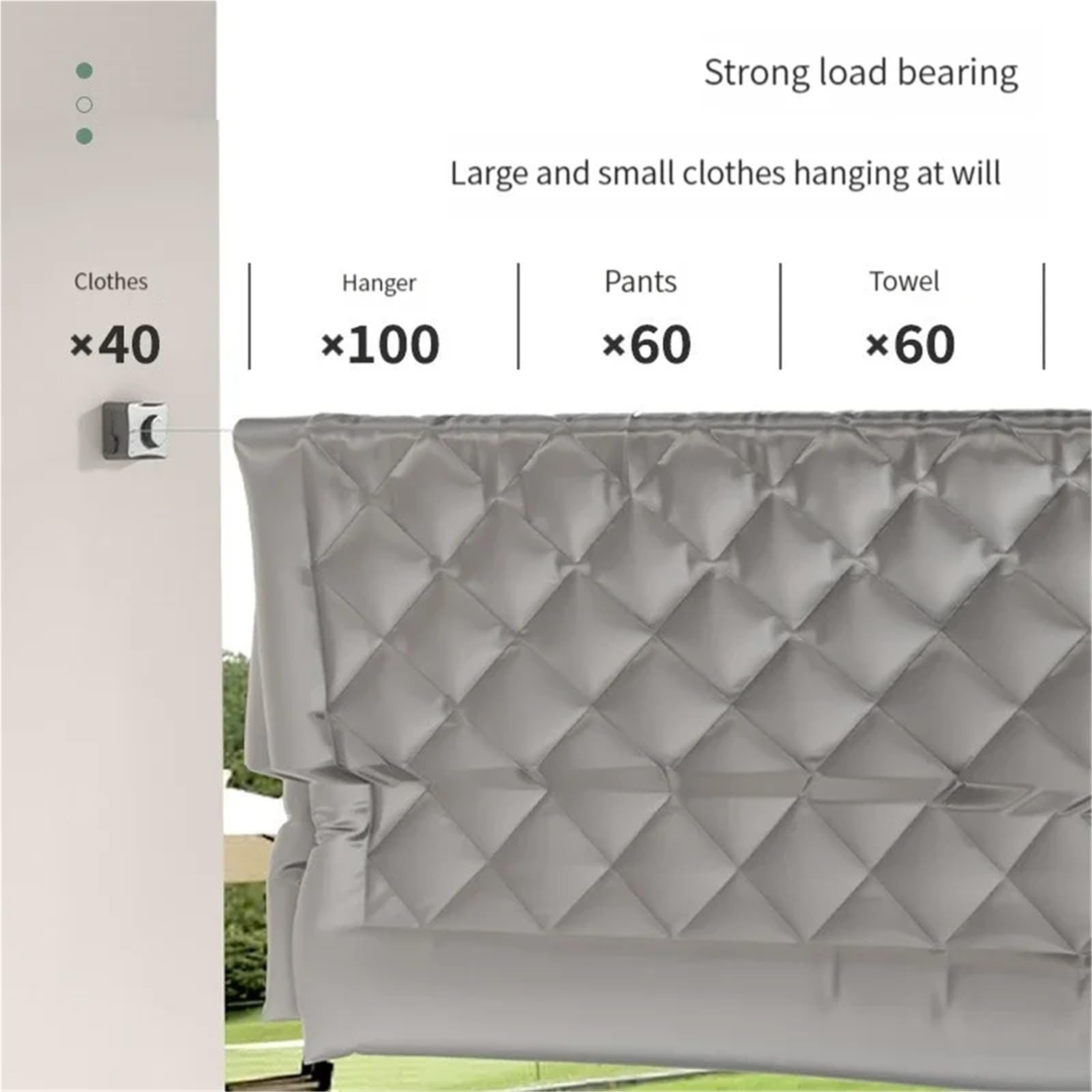 Corde à Linge rétractable en Acier Inoxydable, Machine Retirer, Gain de Place, étendoir vêtements for la Maison pour Le Linge