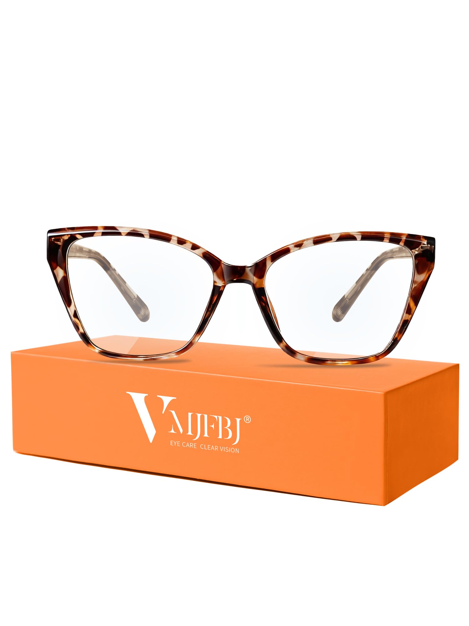 VMJFBJ Blue Light Glasses for Woman Fashion Cat Eye Anti Blue Light Blocking Glasses Women TR90 Lightweight Computer