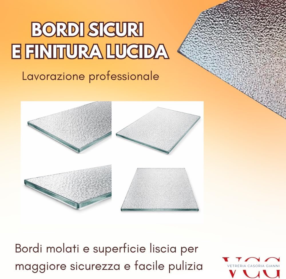 VETRO Ripiano Frigorifero Universale (46,6 cm x 29,5, cm Opaco stampato c) spessore 4mm