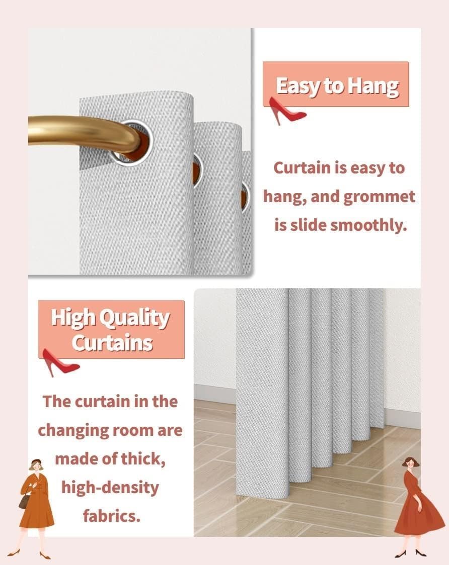 Espositore portatile per spogliatoio, con asta per appendere la privacy, 80 x 80 cm, ideale per negozi ed eventi (marrone)