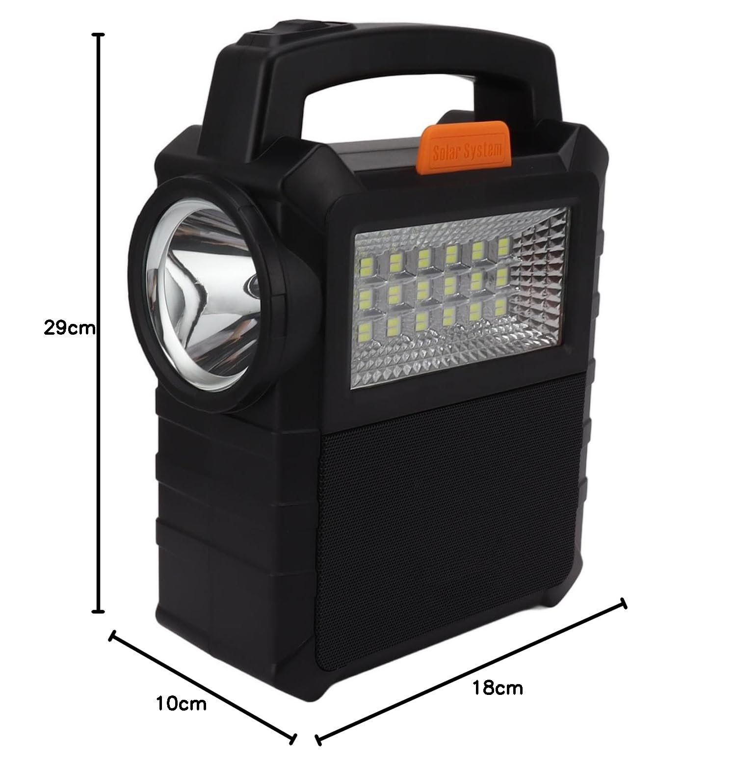 Denash Generatore solare portatile, leggero e compatto, luci a LED integrate, ad energia solare per campeggio all'aperto, emergenza domestica