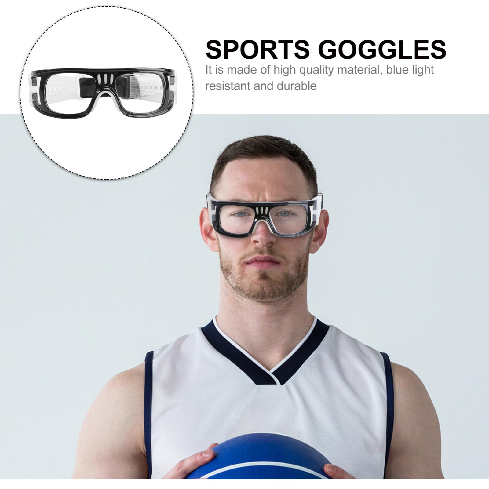 BESPORTBLE 3St Schutzbrillen Basketballbrille transparente Gläser sportgeräte Sport geräte Goggles schnapsgläser sportliche Brille Sportbrillen Augenschutz Spiel Fußball Blaue Kugel Arbeit