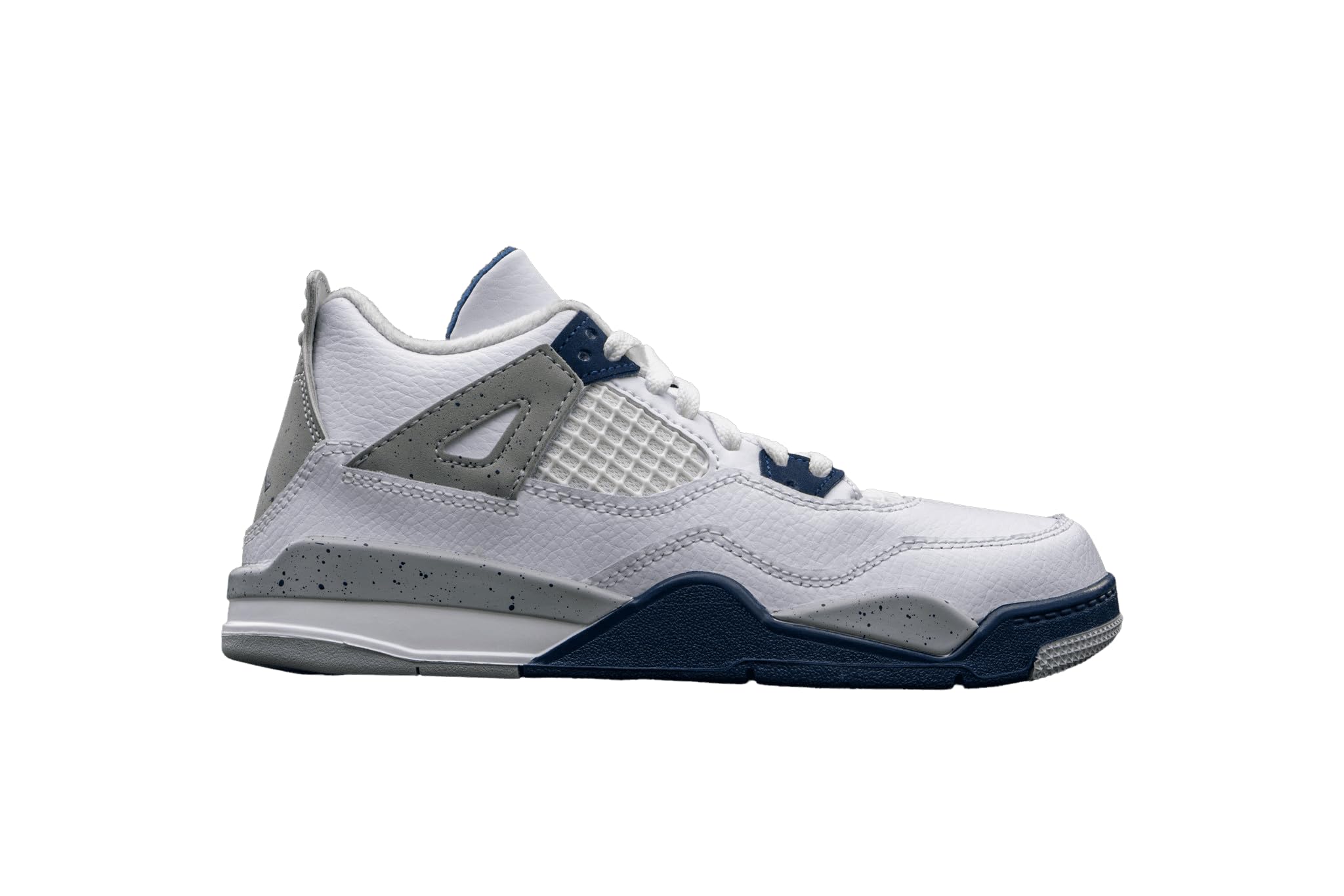Air Jordan 4 Retro Pre School Branco/Azul-marinho da meia