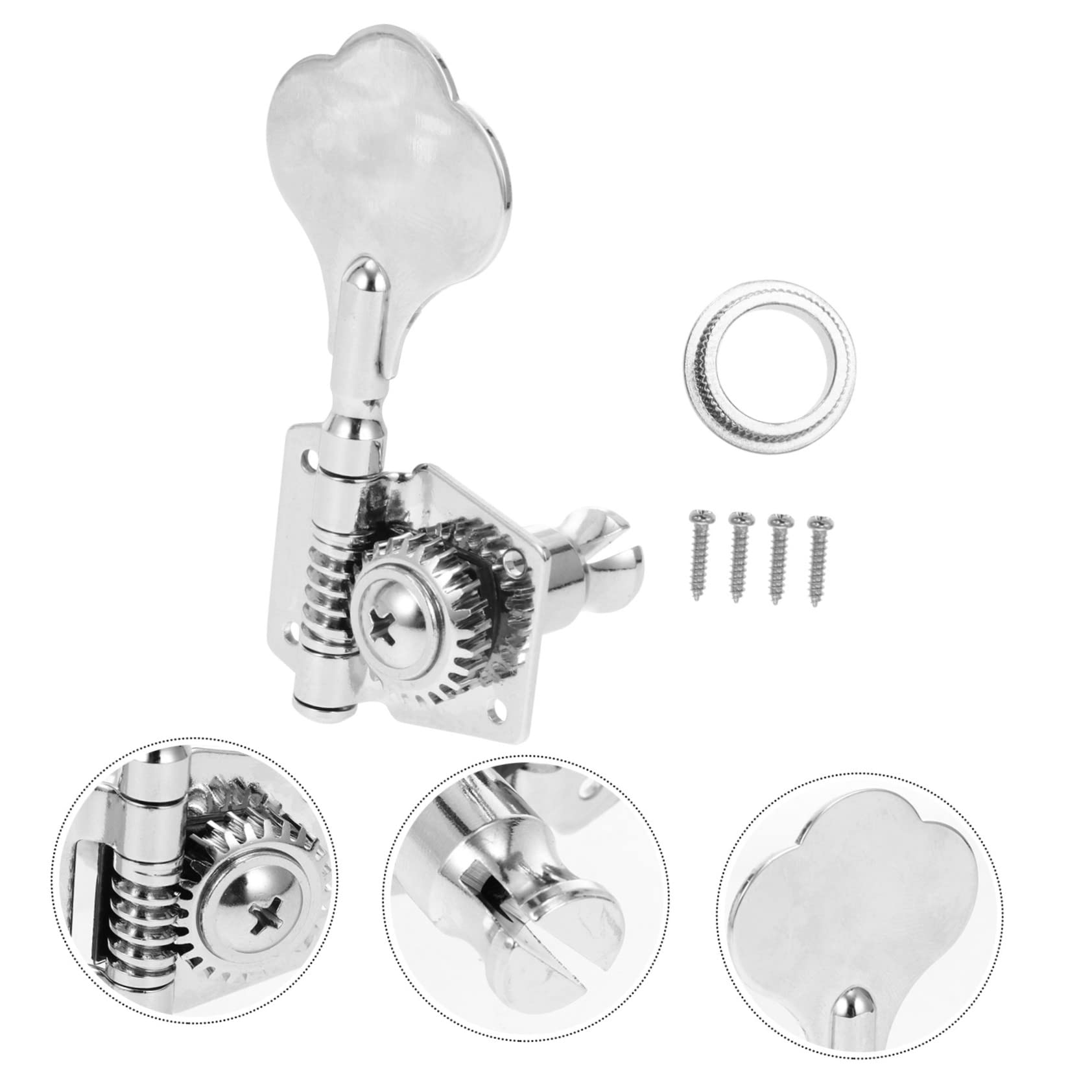 Garneck Replace Old Tuning Pegs Bass String Tuner Guitar Bass String Button Tuner