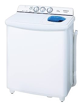 水色 二槽式洗濯機本体 Amazon | 日立 2槽式洗濯機 青空 洗濯容量5.5kg 本体幅69.8cm