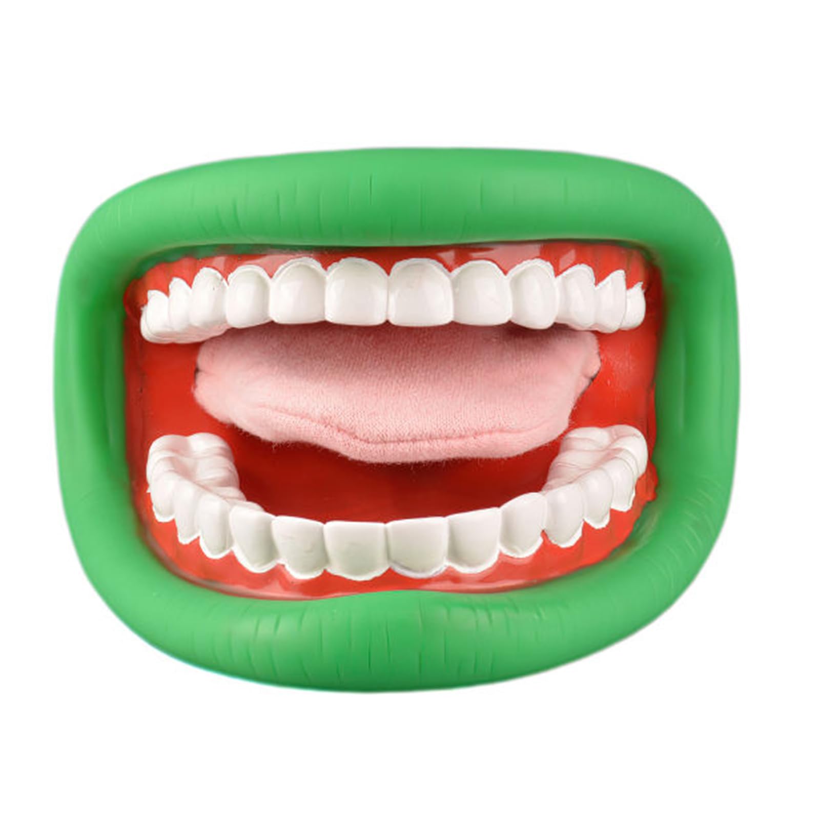 Handpuppen-Modell für Kinder-Sprachtraining - grüne Handpuppe mit Mund und Zunge - für Sprachtherapie, inklusive Zahnbürste