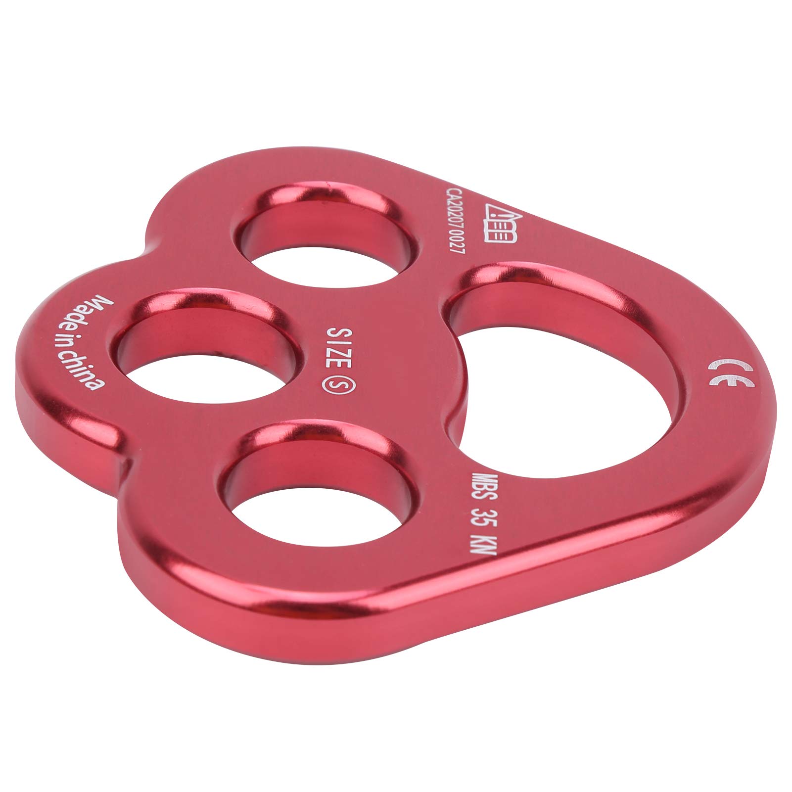 Rigging Plate, 3-Löcher Aluminium Rigging Plate Runde Form Kletter Ausrüstung Teiler für Bergsteigen, Outdoor-Erweiterung