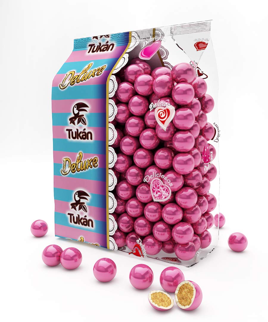 Tukán CHOCOCRANCH DELUXE ROSA - Bolas de cereal con chocolate blanco y cobertura rosa Formato 1 kg.