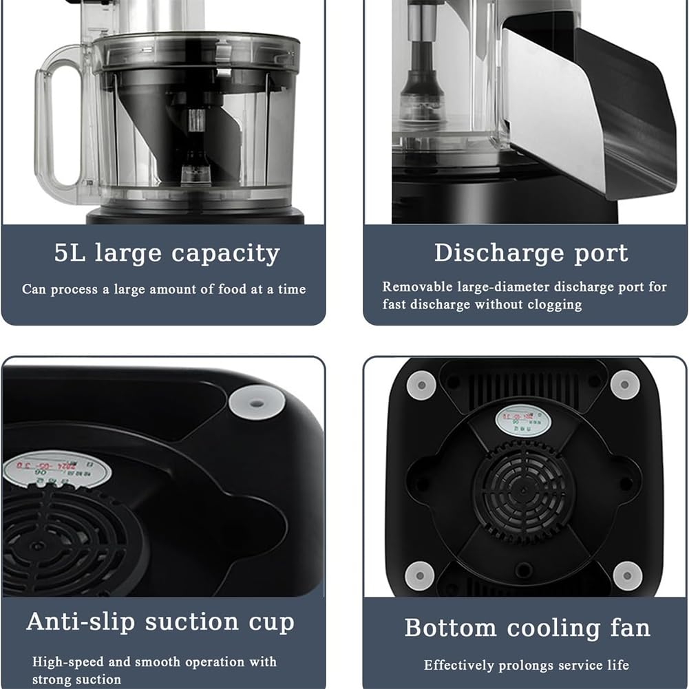 Picadora eléctrica de verduras, procesador de patatas de 600 W con 5 moldes de acero inoxidable, capacidad de 5000 ml para uso comercial y doméstico
