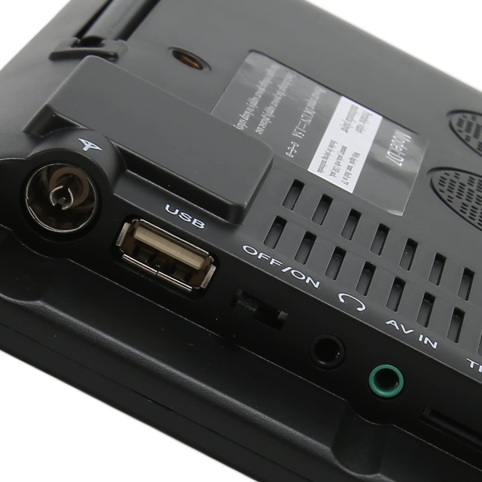 Pantalla Portátil Digital LED de 7 Pulgadas para Automóvil 1080P - TV con Batería Recargable, Puerto USB, AV y Función de Grabación PVR