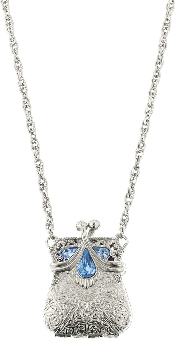 "1928 Signature Collection" Purse Locket Necklace, 32"