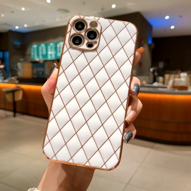 Lafunda Custodia Cover Compatibile con iPhone 12 Pro Max con protezione fotocamera Sottile Morbido Silicone Antiurto Protettiva Case per donna Ragazze Glitter Placcatura per iPhone 12 Pro Max Bianca