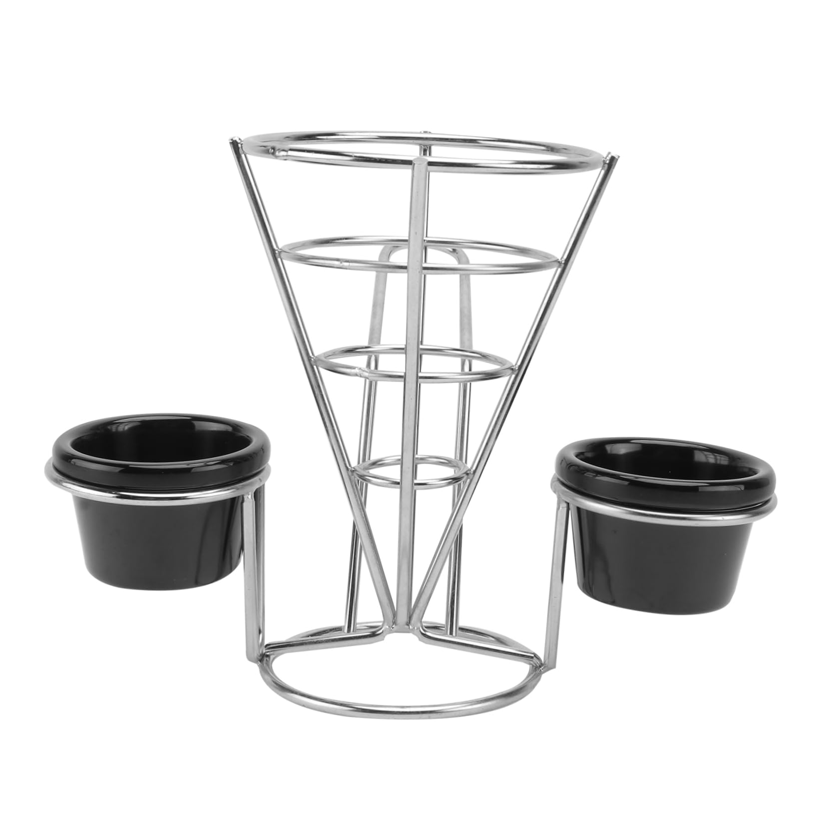 PRETYZOOM Fry Baskets Handle Easy to Use Fries Basket Cone Rack Stand Random Style