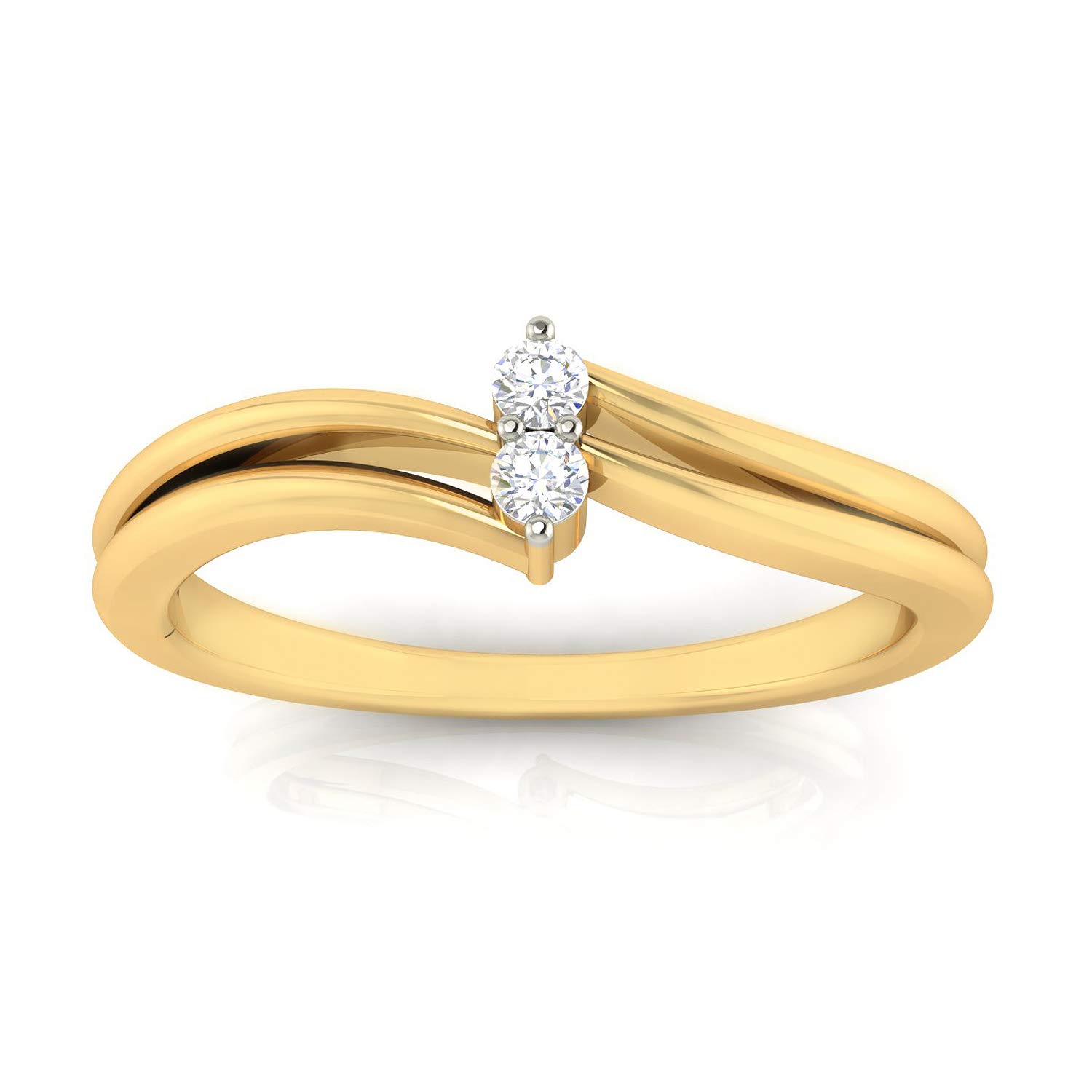 avsar 18k (750) Yellow Gold and Diamond Ring for Women-picture-34
