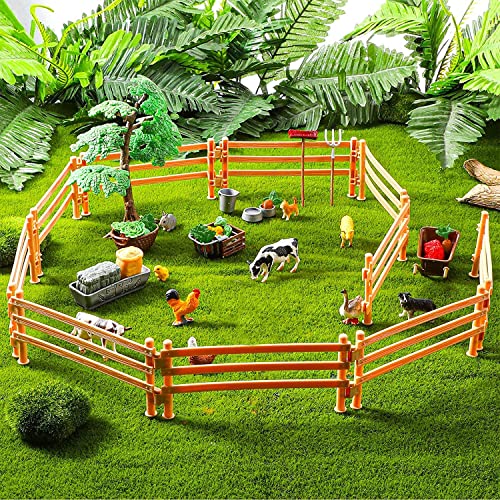 YeahBoom 40 Stücke Pferdezaun Spielzeug,Mini Pferd Corral Zaun,Pferd Corral Fechten Zubehör Spielzeug,Koppel Spielzeug… – Bild 6