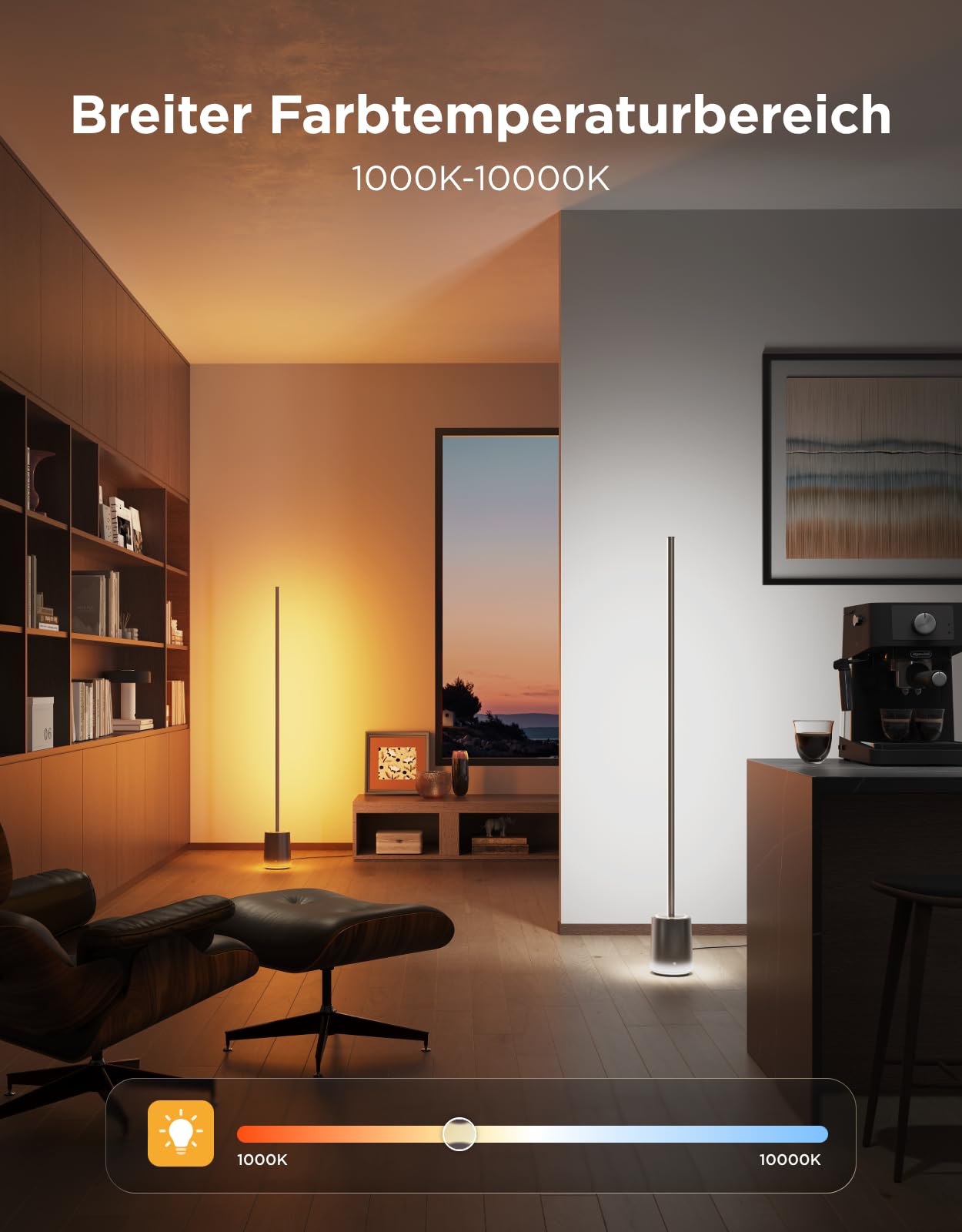 Govee Stehlampe 3 mit LuminBlend+ Technologie Tischlampe Kabellos Akku mit 72 Szenen Bundle