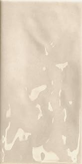 Gloss Ceramic Wall Tile - Joyful Gloss Brick - 100mm x 200mm - Easy Installation - Single Tile, Greige