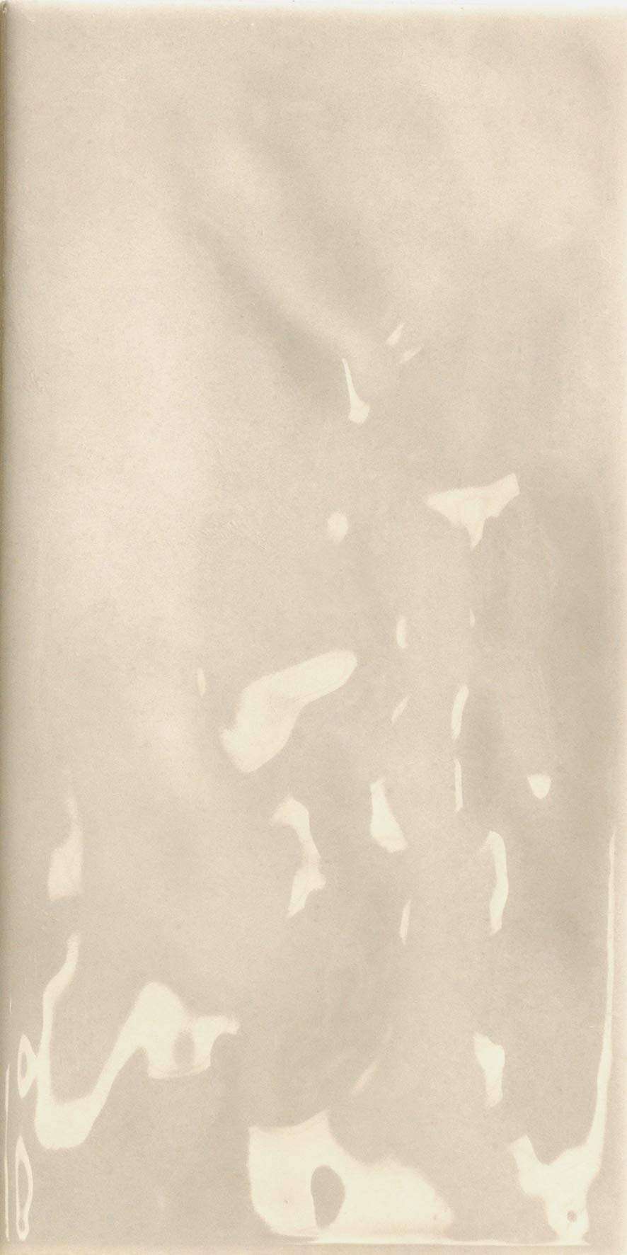 Gloss Ceramic Wall Tile - Joyful Gloss Brick - 100mm x 200mm - Easy Installation - Single Tile, Greige