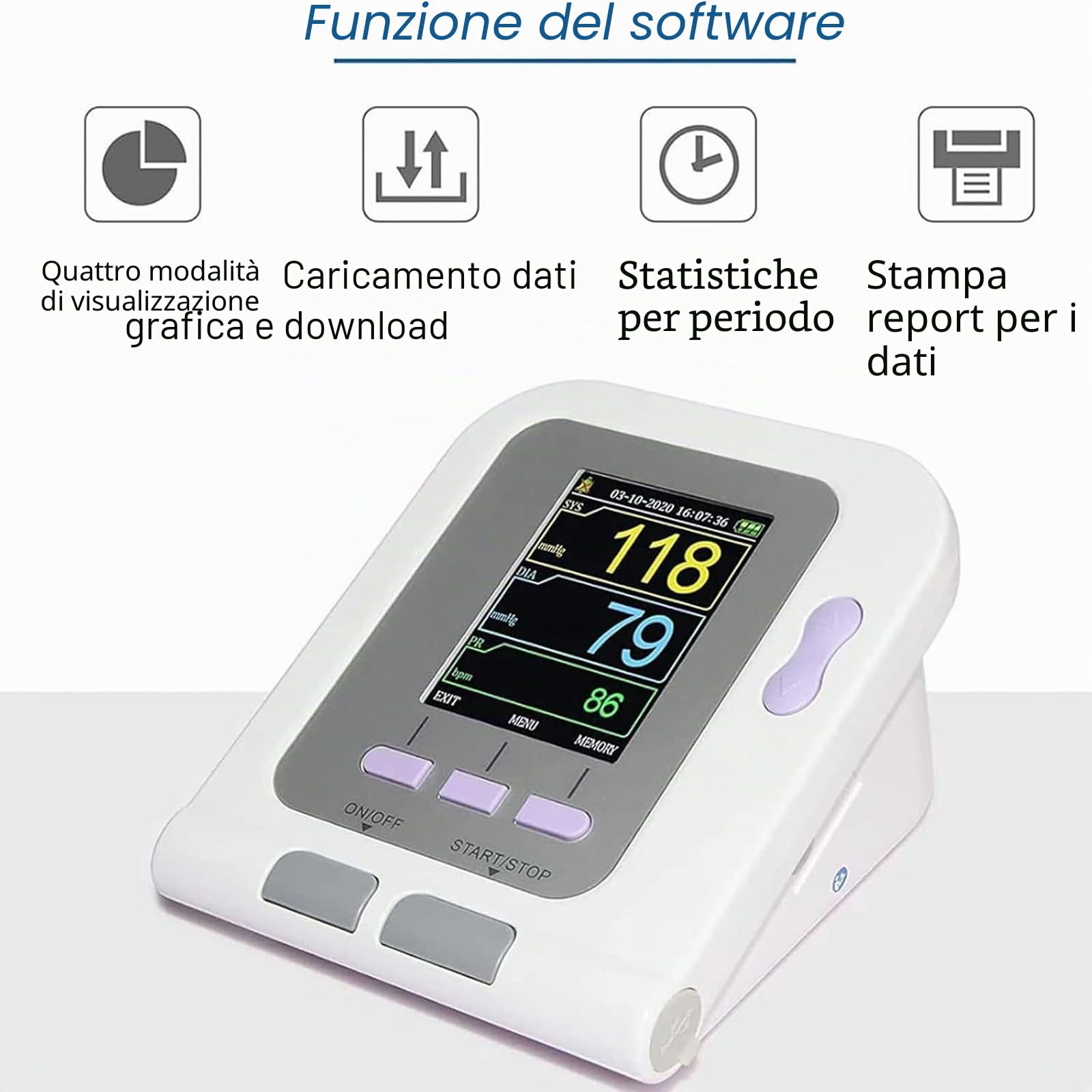 Misuratore di Pressione Sanguigna per Animali Domestici, Apparecchiatura Veterinaria Digitale, Sfigmomanometro Elettronico A 3 modalità E 3 Bracciali, per La Cura di Cani/Gatti/Animali Domestici