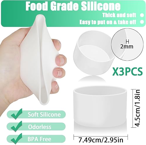 Miniatura 2 de 3 botas Stanley de silicona para vaso Stanley de 30 a 40 onzas y IceFlow de 20 a 30 onzas, bota Stanley Cup para botella de agua Hydro Flask de