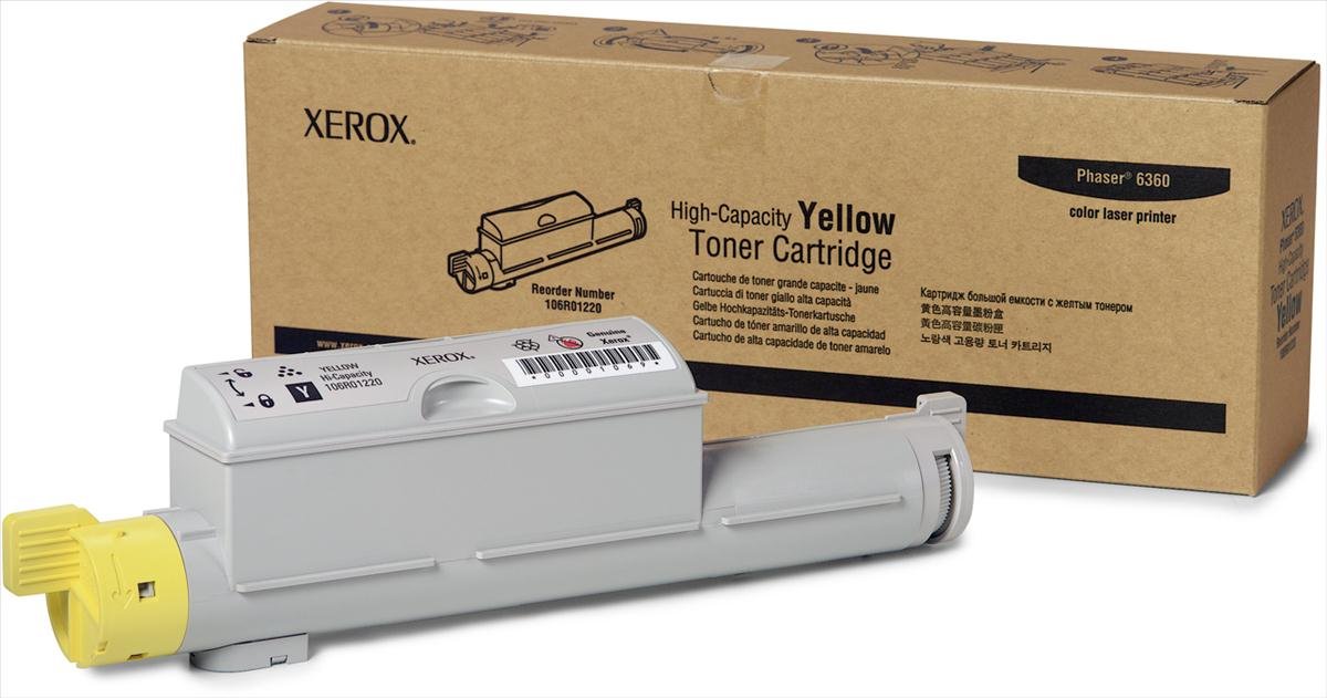 Xerox 106R01220 - Tóner de tinta original para Xerox Phaser 6360, amarillo