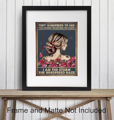 Miniatura 3 de Inspirational Wall Art & Decor -LARGE 11x14- They Whispered to Her You Cannot Withstand The Storm Decor - She Whispered Back I Am The Storm - Boho