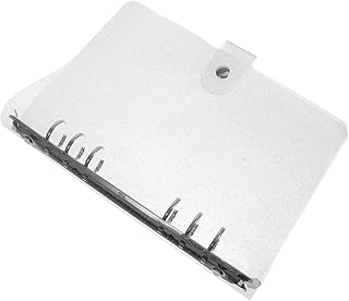 TEHAUX 1Pc Glitter Folhas Soltas Gabinetes Claro Bloco De Notas Capa Fichários Pasta De Caderno Sacos De Folhas Soltas Mangas De Pasta De Papel Caso Claro Viajantes Notebook Capa De Pvc