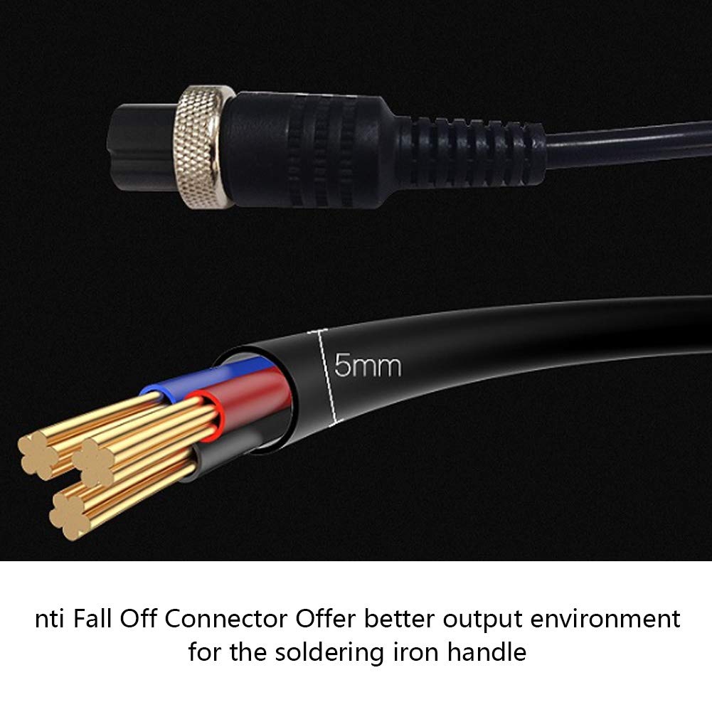 KS 9012D Digitale LCD-Touch-Button-Löt-Nacharbeitsstation – 220 V EU-Stecker – mit 3 Temperaturspeicherkanälen und 5-adriger Buchse – inklusive Vollmetallständer und integriertem