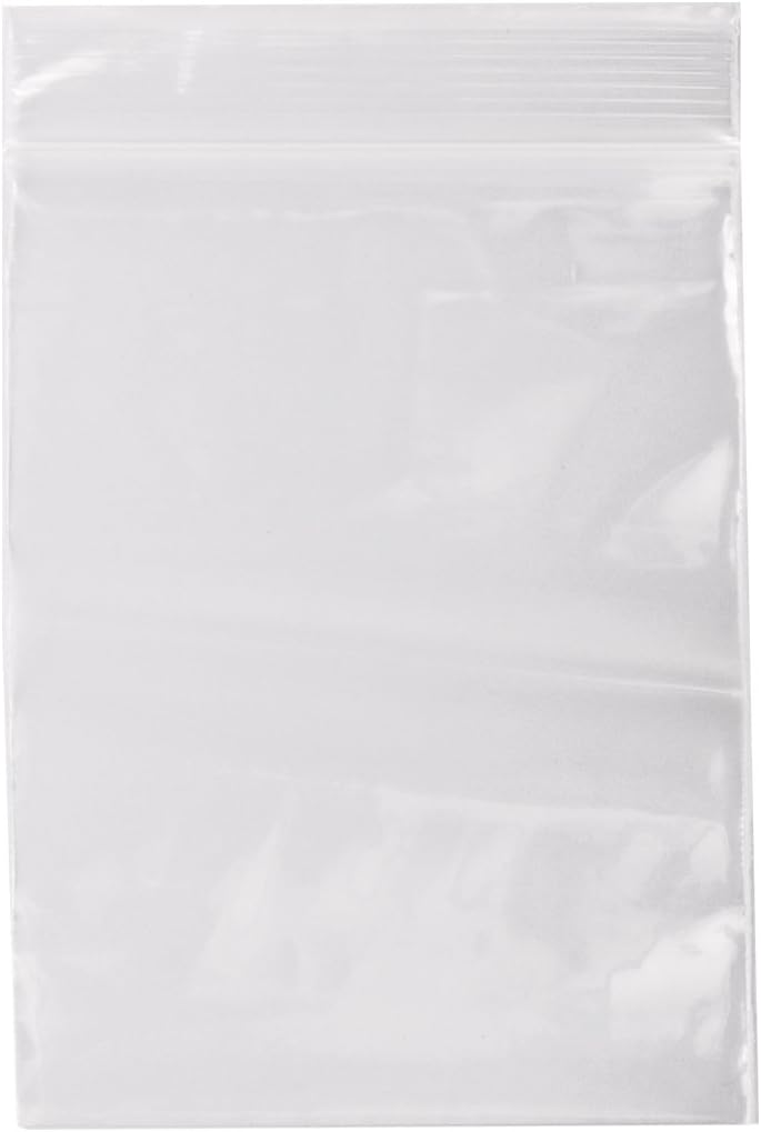 Owlpack 4 Mil Reclosable Poly Bags with Zipper | Storage and Shipping for Apparel, Jewelry and Crafts (3 x 4 Inches, Pack of 100)
