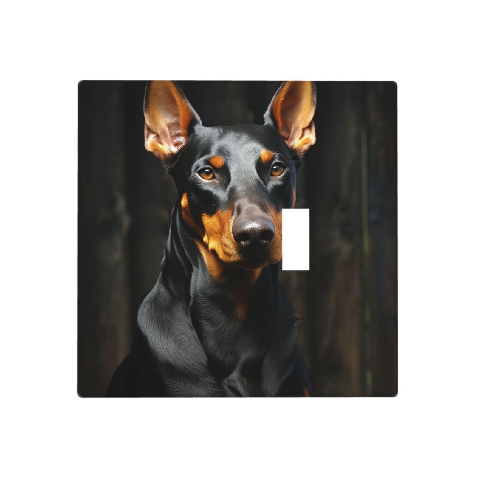 Kloph Style L Decorator Wall Plate 2 Gang Light Switch Covers Doberman Wallplate Double Toggle Switch Plate Mid-Size Electrical Outlet Covers Decorative Wall Switch Plate Cover