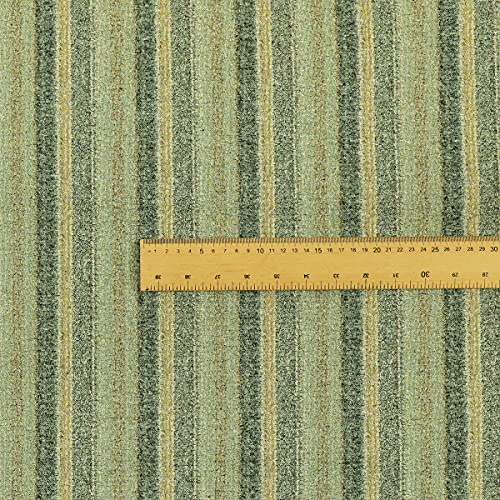 Redbrick Mill Fabrics Jacquard-Polsterstoffe mit vertikal gestreiftem Muster in Seegrasgrün und Blau (Muster 10 x 8 cm)