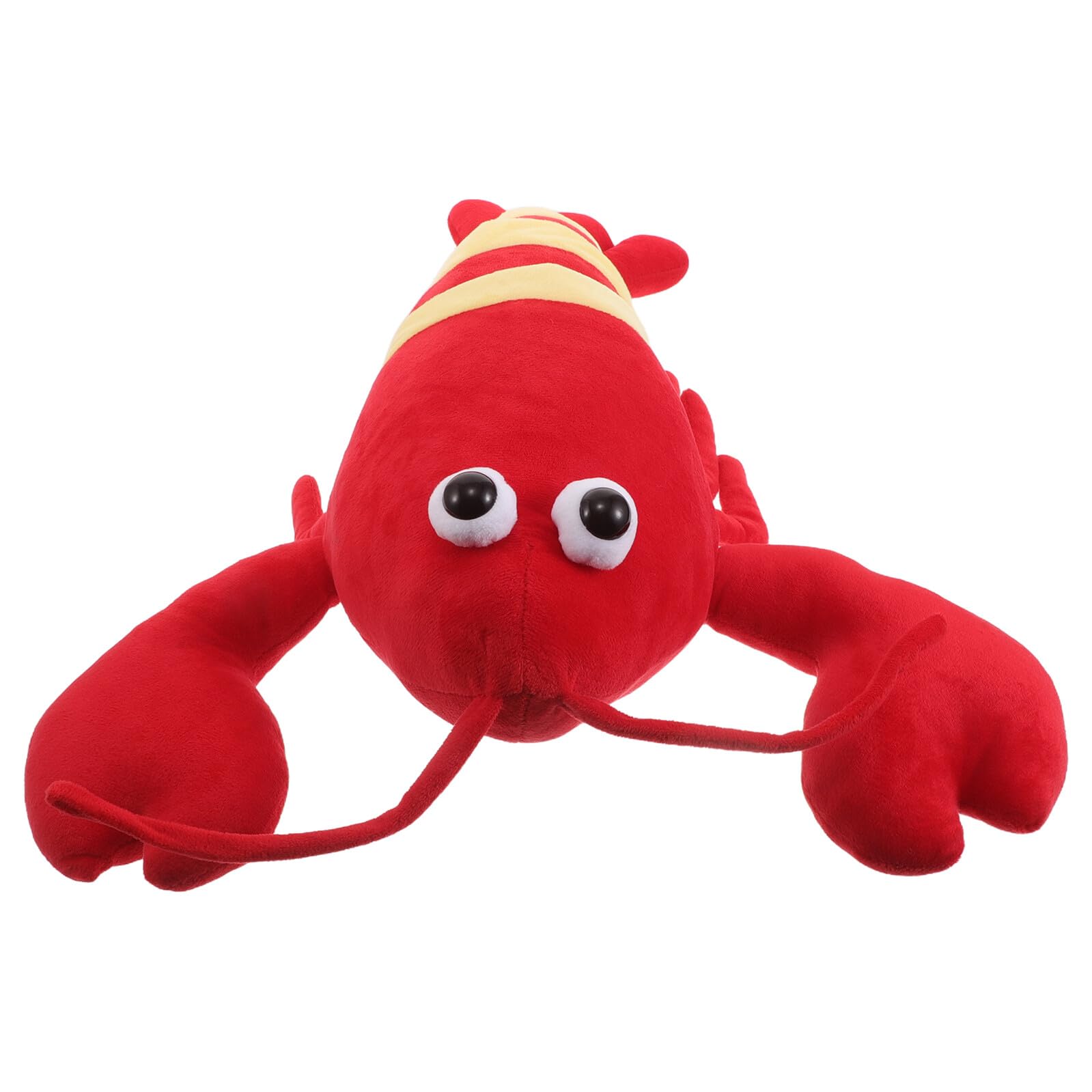 Oreiller animal marin homard en peluche douce 60 cm, doudou rouge pour lit enfant