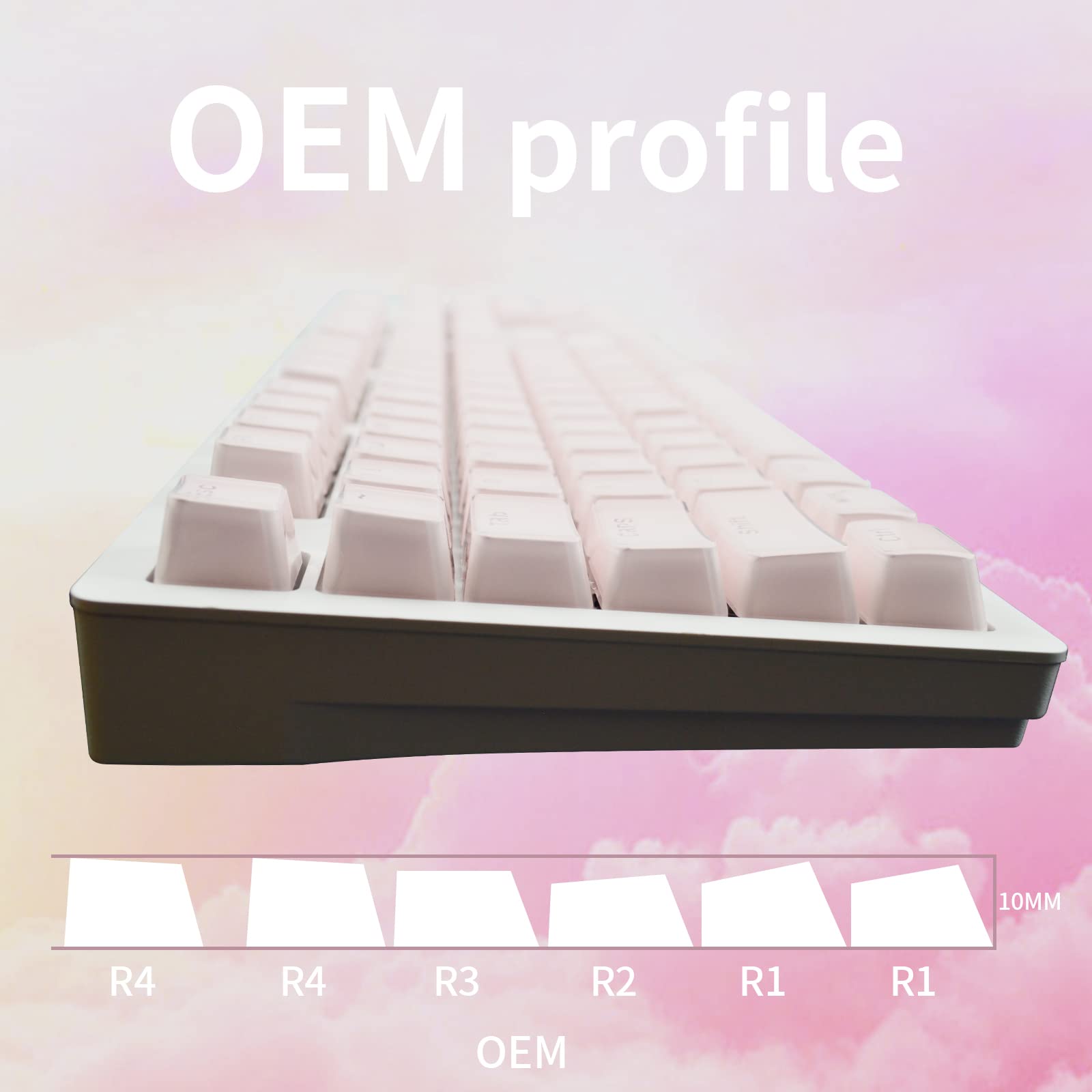 Fully Transparent Keycaps Set, Artisan Keycaps Set, Crystal